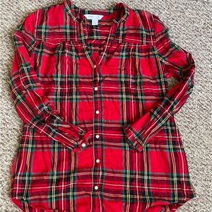 Old Navy tartan tunic top.